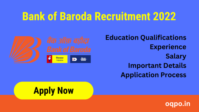 Bank Of Baroda Recruitment 2022 | 346 Vacancies | Last Date: 20 October